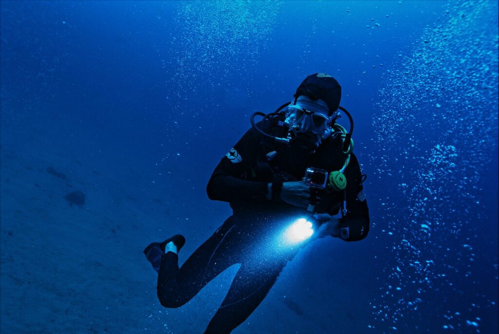 A person enjoying a scuba diving adventure