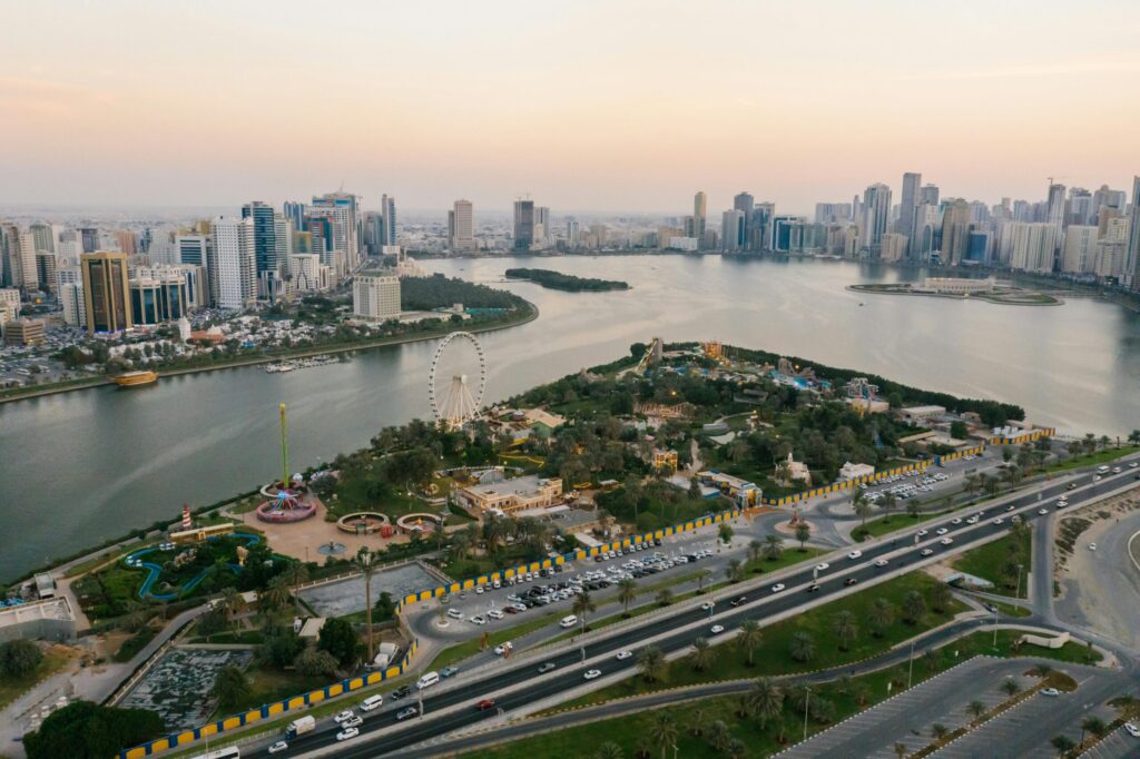 Aerial view of Sharjah city