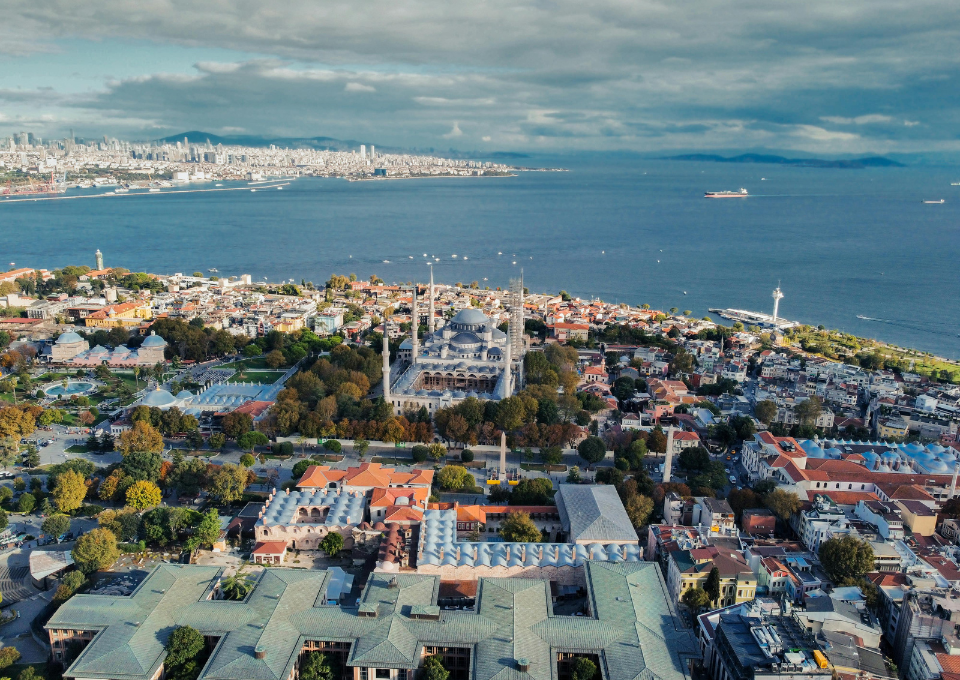 Blue Mosque aerial view