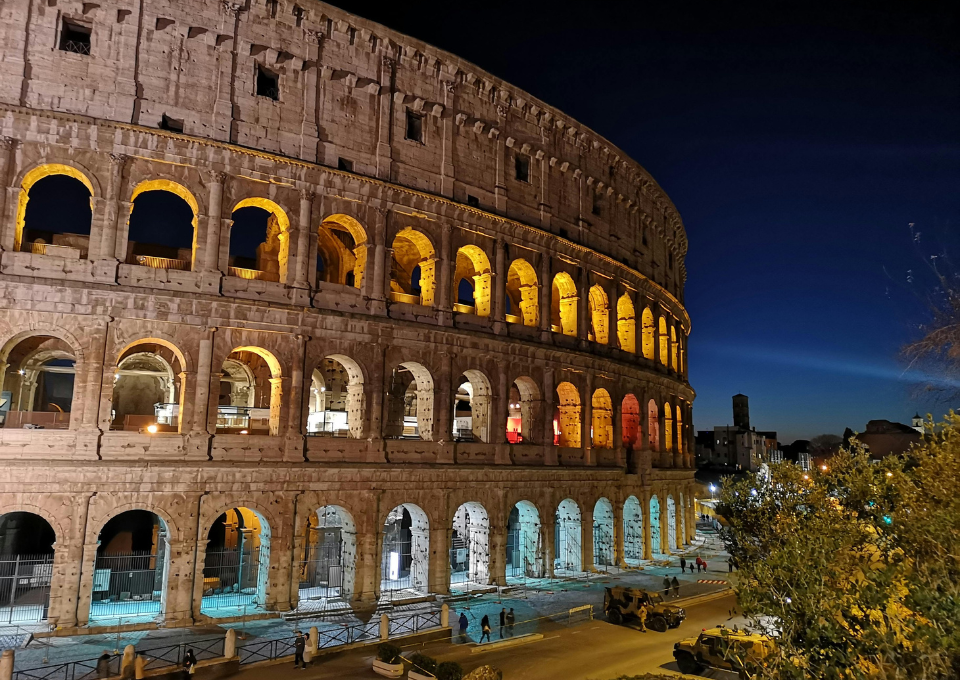 View of Colosseum in the night