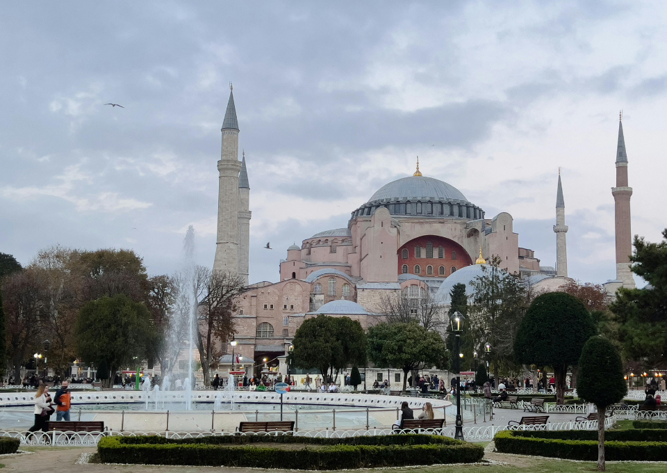 View of Hagia Sophia Mosque from outside 