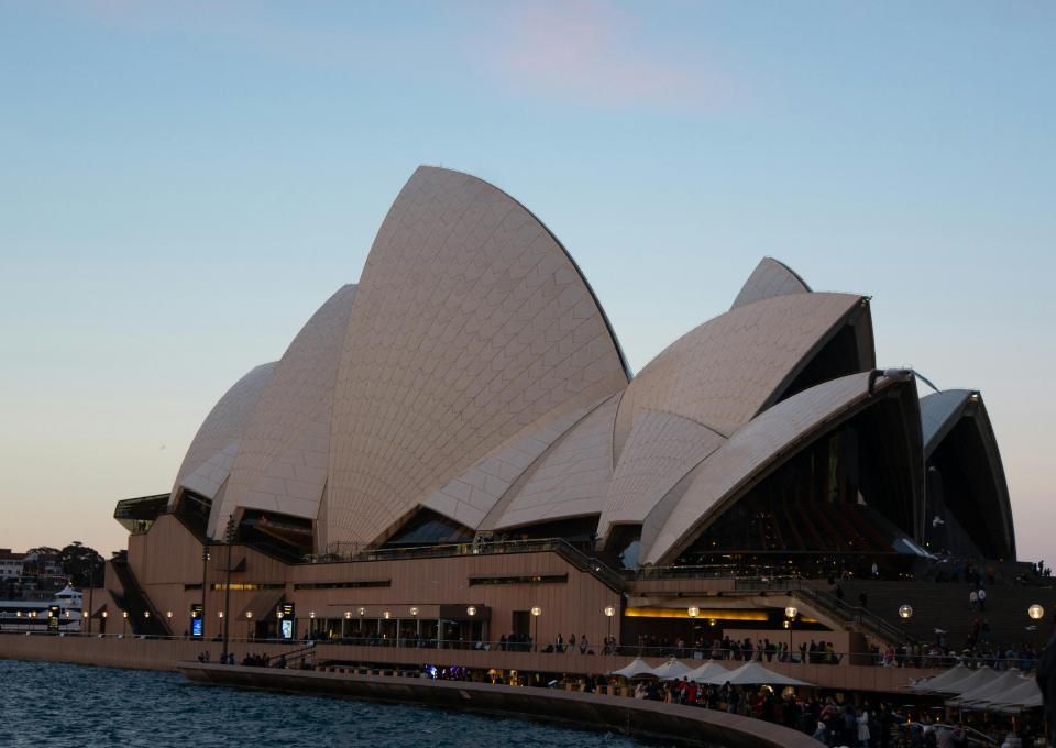 Sydney Opera House view in the early evening