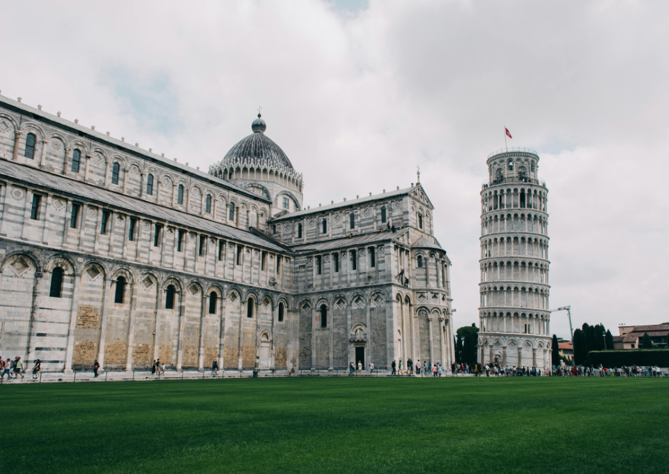 Image of Leaning Tower of Pisa from Ground fields