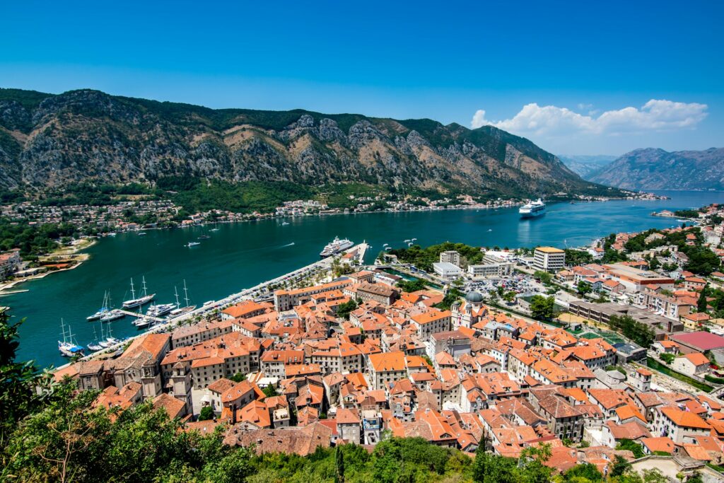 Stunning views of Kotor Bay and its medieval fortifications